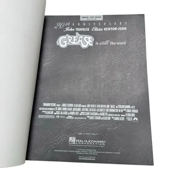 Grease Is Still the Word: Hal-Leonard, Sheet Music, Easy Piano Songbook 1998 NOS - Picture 5 of 6